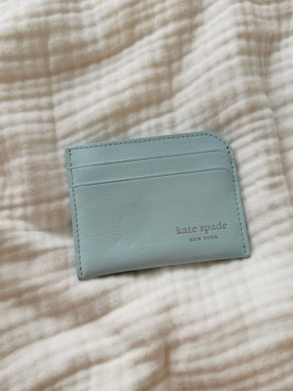 kate spade Light Blue Leather Cardholder Wallet